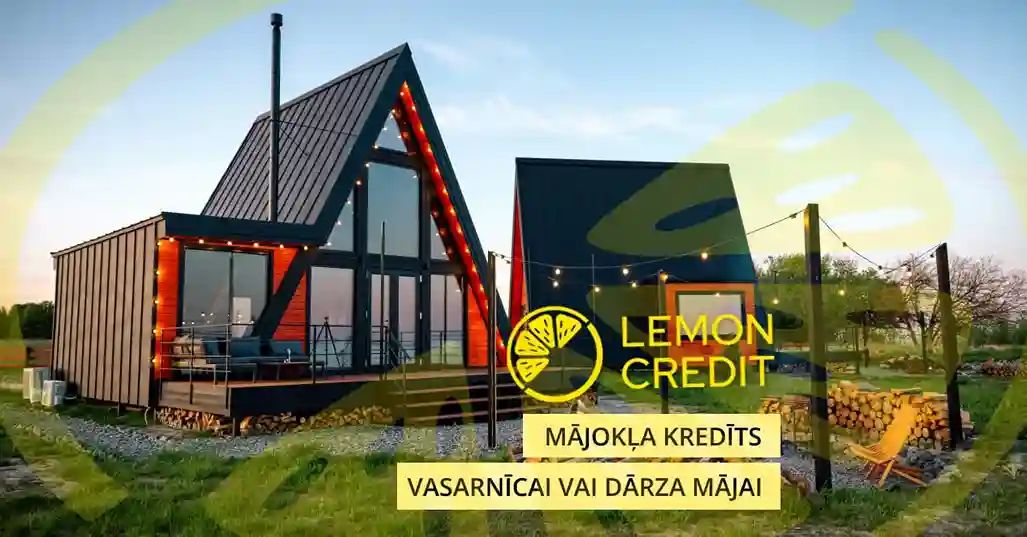 bilde mājokļa kredīts vasarnīcai vai dārza mājai